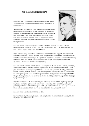 A preview of a PDF biography for Fallis, John
